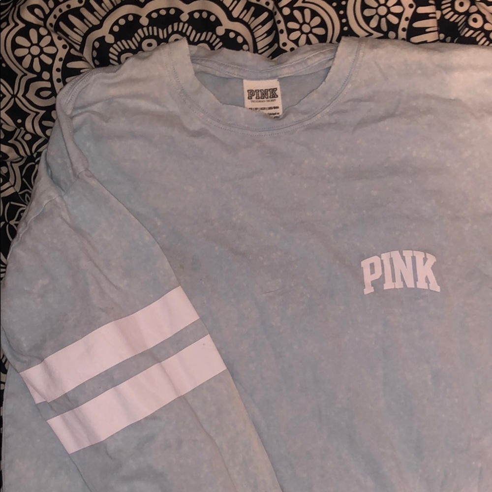 PINK long sleeve tee ADULT XSMALL